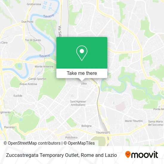 Zuccastregata Temporary Outlet map