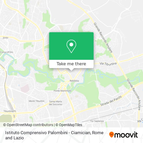 Istituto Comprensivo Palombini - Ciamician map