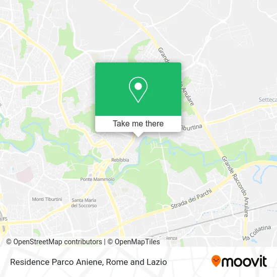 Parco Aniene Residence map