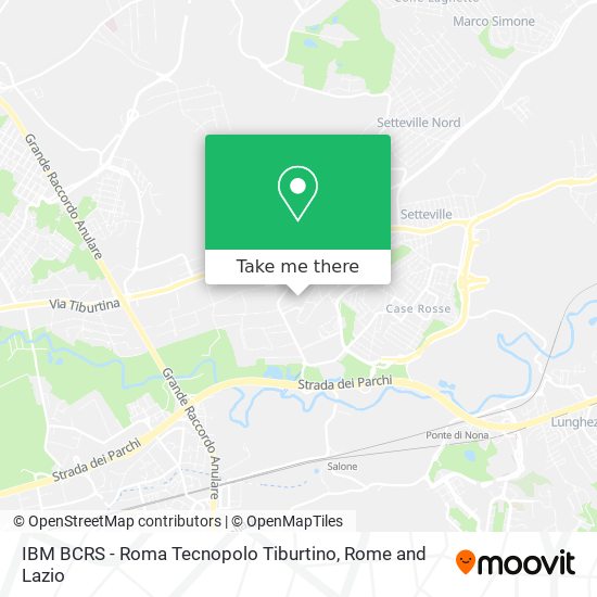 IBM BCRS - Roma Tecnopolo Tiburtino map