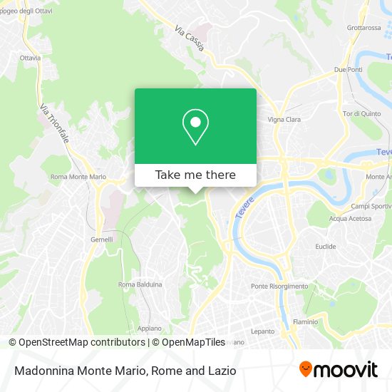Madonnina Monte Mario map