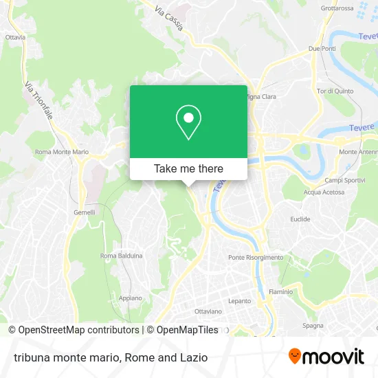 Monte Mario Tribune map