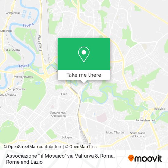 Associazione " il Mosaico" via Valfurva 8, Roma map