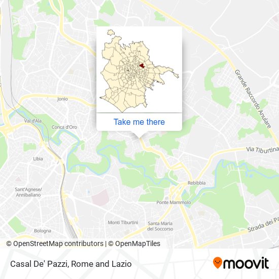 Casal De' Pazzi map