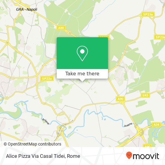 Alice Pizza Via Casal Tidei map