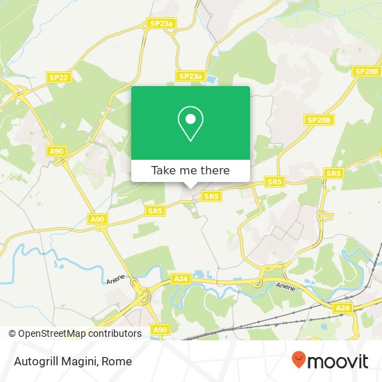 Autogrill Magini map