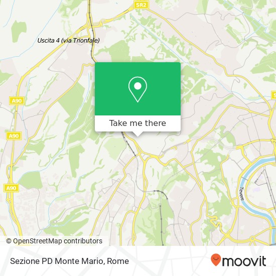 Sezione PD Monte Mario map