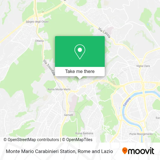 Monte Mario Carabinieri Station map