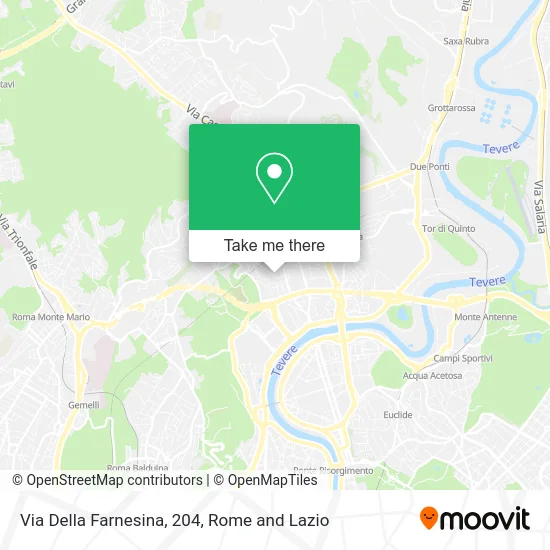 Via Della Farnesina, 204 map
