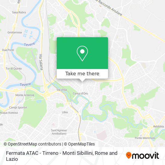 Fermata ATAC - Tirreno - Monti Sibillini map