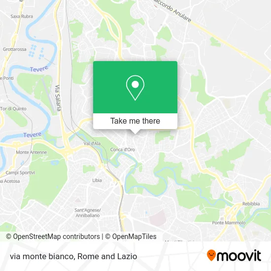 Monte Bianco Street map