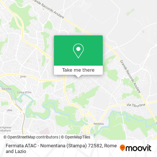 Fermata ATAC - Nomentana (Stampa) 72582 map