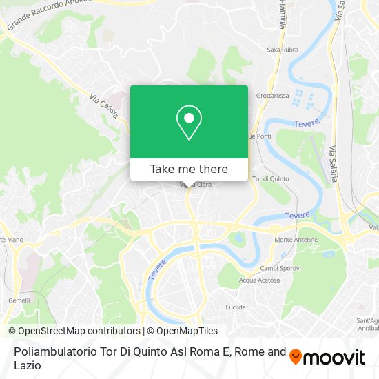 Poliambulatorio Tor Di Quinto Asl Roma E map