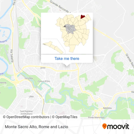 Monte Sacro Alto map