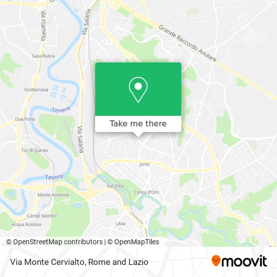 How to get to Via Monte Cervialto in Roma by Bus Metro Train or