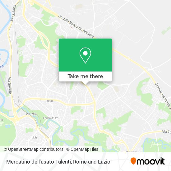 Mercatino dell'usato Talenti map