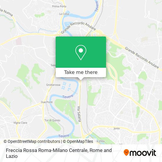 Freccia Rossa Roma-Milano Centrale map