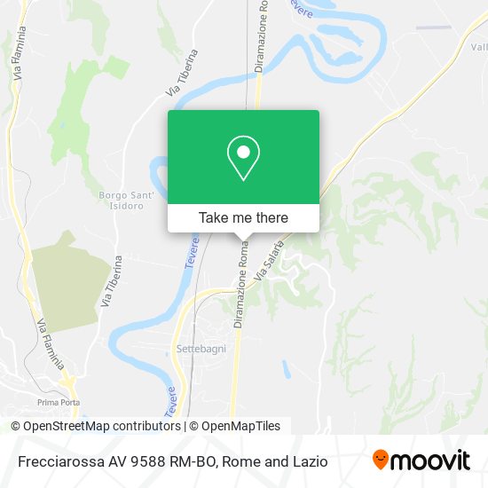 Frecciarossa AV 9588 RM-BO map