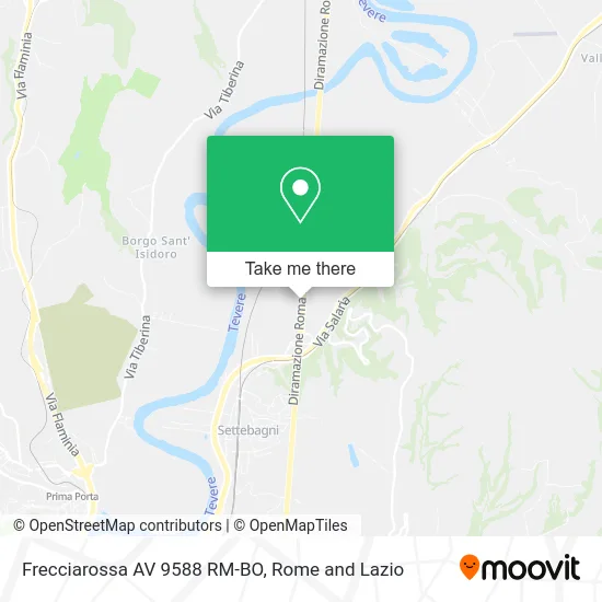 Frecciarossa High-Speed Train 9588 RM-BO map