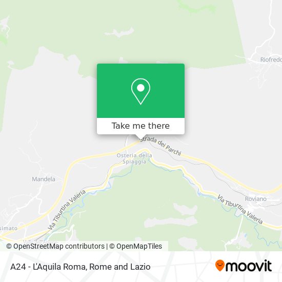A24 - L'Aquila Roma map