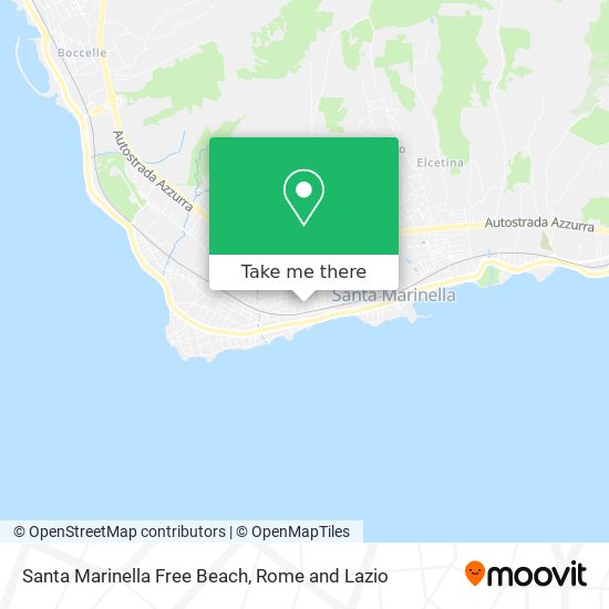 Santa Marinella Free Beach map