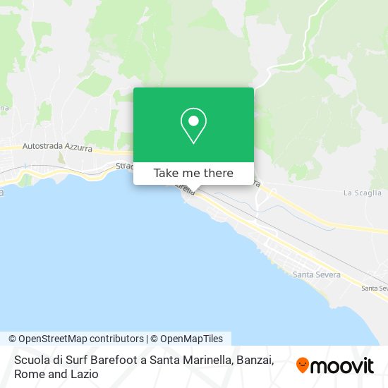 Scuola di Surf Barefoot a Santa Marinella, Banzai map