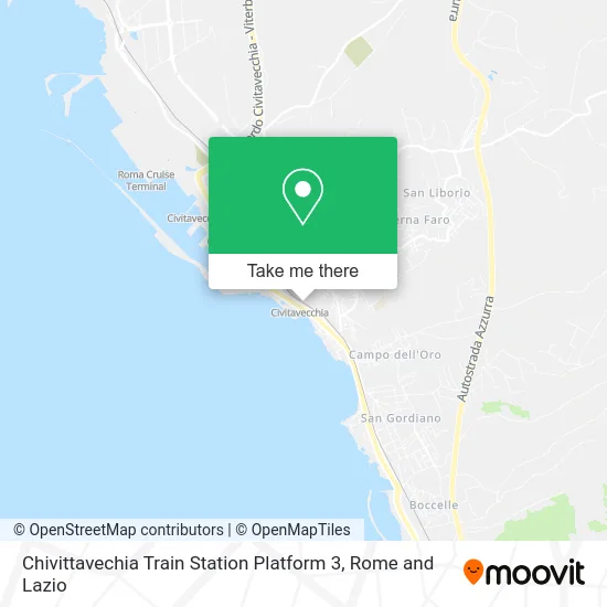 Chivittavechia Train Station Platform 3 map