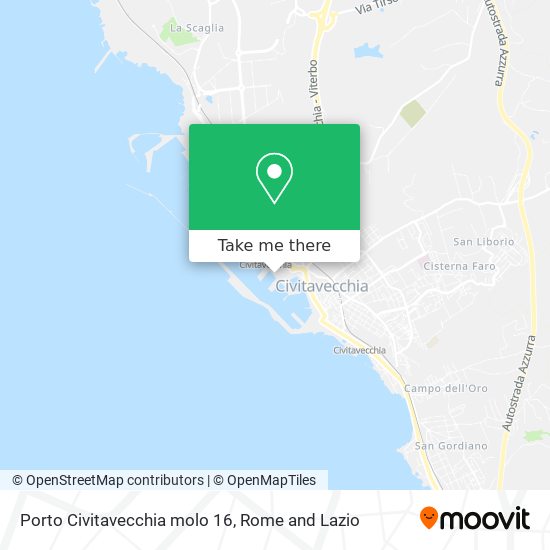Porto Civitavecchia molo 16 map