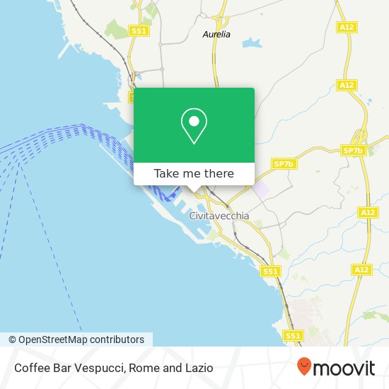 Coffee Bar Vespucci map