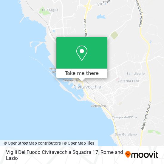 Vigili Del Fuoco Civitavecchia Squadra 17 map