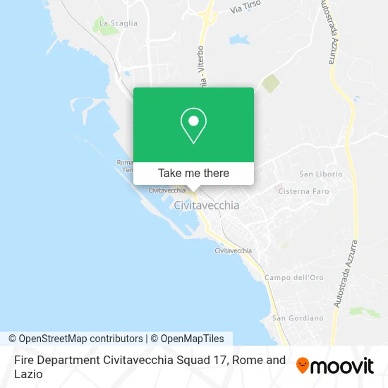 Fire Department Civitavecchia Squad 17 map