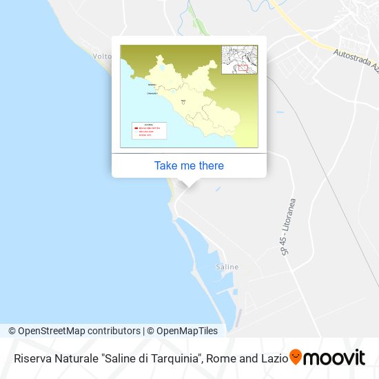 Riserva Naturale "Saline di Tarquinia" map