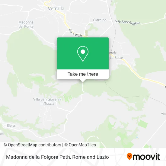Madonna della Folgore Path map
