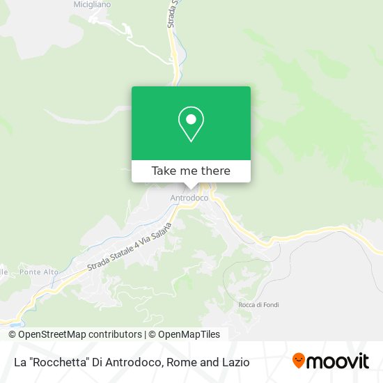 La "Rocchetta" Di Antrodoco map