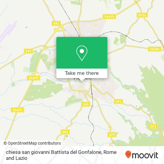 chiesa san giovanni Battista del Gonfalone map