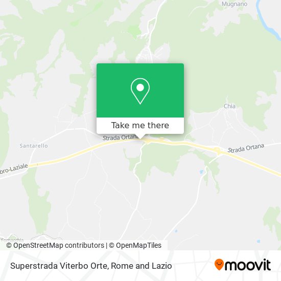 Superstrada Viterbo Orte map