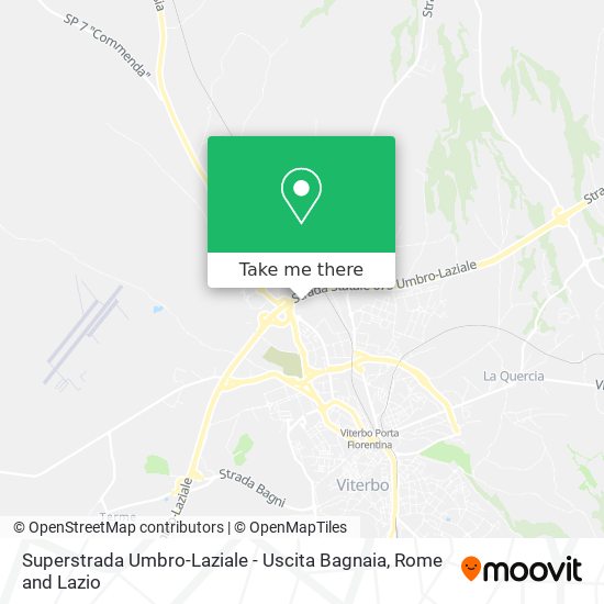 Superstrada Umbro-Laziale - Uscita Bagnaia map