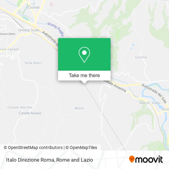 Italo Direzione Roma map