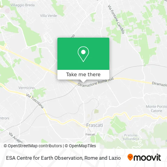 ESA Earth Observation Centre map