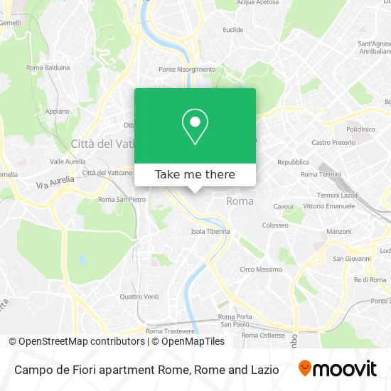 Campo de Fiori apartment Rome map