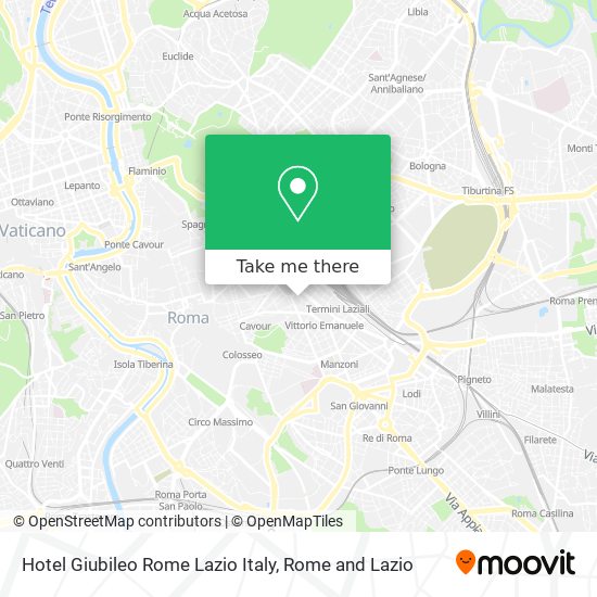 Hotel Giubileo Rome Lazio Italy map