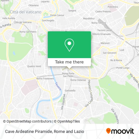 Cave Ardeatine Piramide map