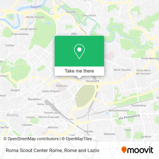 Roma Scout Center Rome map