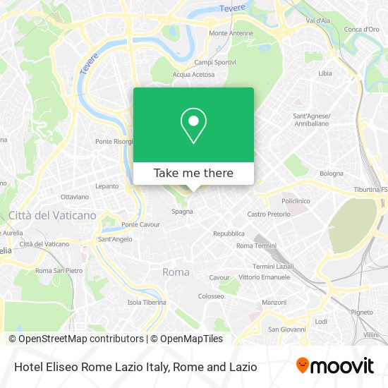 Hotel Eliseo Rome Lazio Italy map