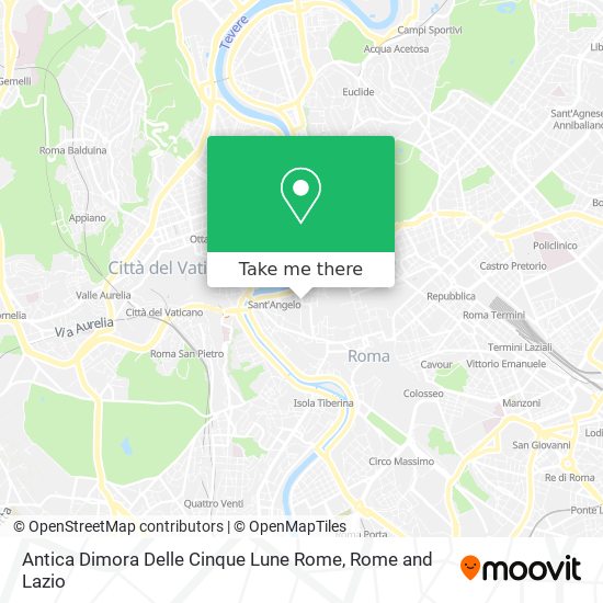 Antica Dimora Delle Cinque Lune Rome map