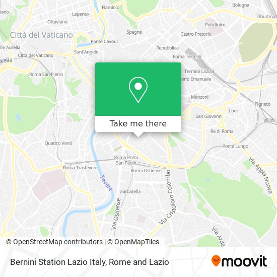 Bernini Station Lazio Italy map
