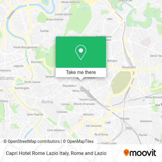 Capri Hotel Rome Lazio Italy map