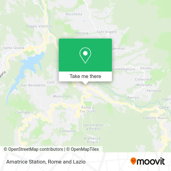 Amatrice Station map