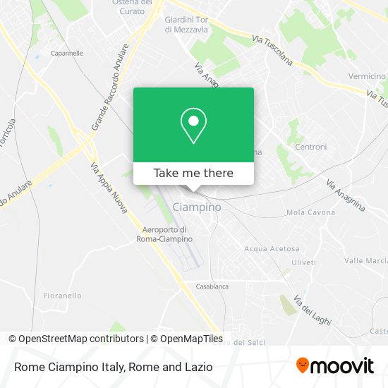 Rome Ciampino Italy map