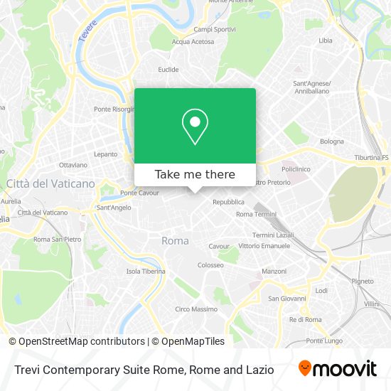 Trevi Contemporary Suite Rome map